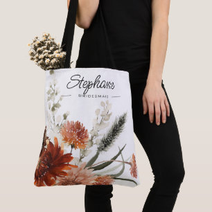 Brautjungfer Geschenk Rustikaler Blumenstrauß-Trag Tasche