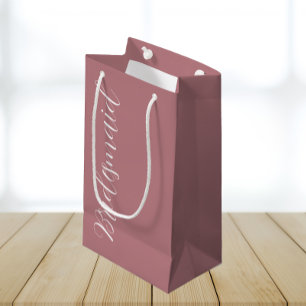 Brautjungfer Geschenk Staubige Rose stilisierte Sc Kleine Geschenktüte