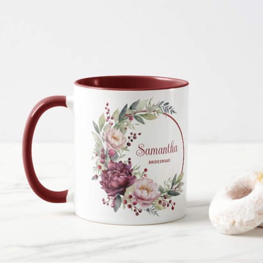 Brautjungfer-Geschenk Tasse (Mit Donut)