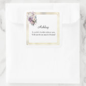 Brautjungfer Geschenkaufkleber Quadratischer Aufkleber (Tasche)