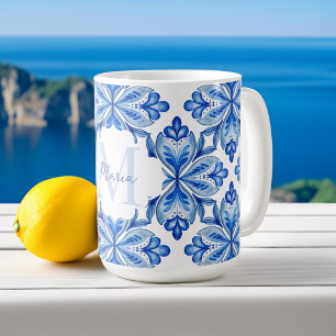 Brautjungfer-Geschenke Italienische Blaue Fliesen Kaffeetasse