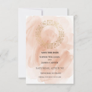Brautjungfer Gold Kranz Hochzeit Save The Date