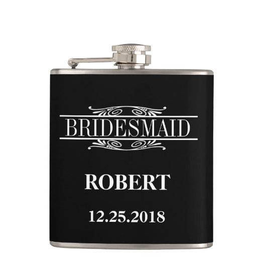 Brautjungfer Hochzeit Flachmann (Vorderseite)