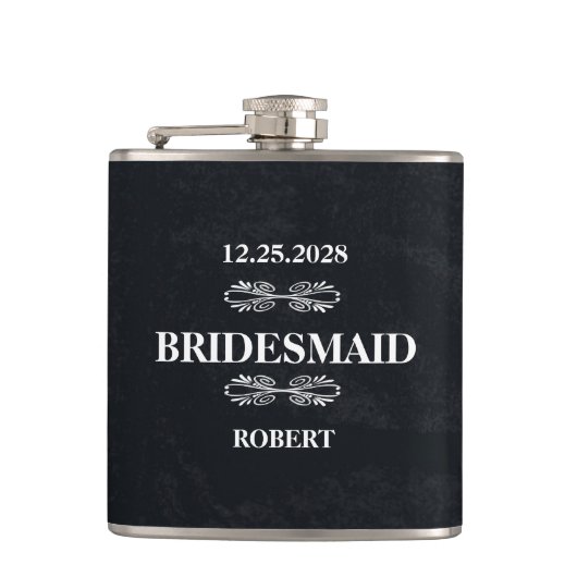 Brautjungfer Hochzeit Flachmann (Vorderseite)