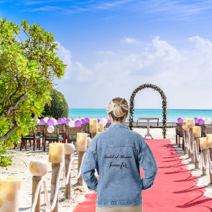 Brautjungfer Hochzeit Junggesellinnenabschied Jeansjacke