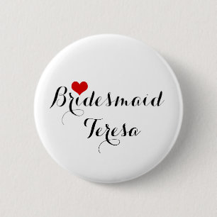 Brautjungfer Hochzeit Junggesellinnenabschied Pin  Button