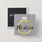 Brautjungfer Hochzeitsfeier Name-Tag Button (Vorne & Hinten)