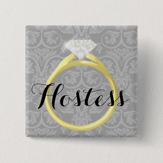 Brautjungfer Hochzeitsfeier Name-Tag Button (Vorderseite)