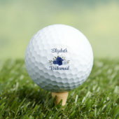 Brautjungfer Hochzeitsgeschenk Blaue Boho-Chic-Ros Golfball (Insitu T-Shirt)