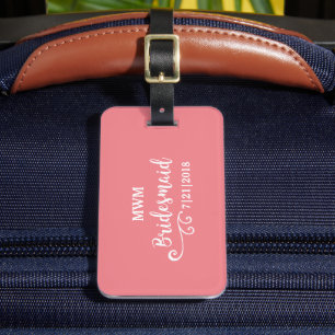 Brautjungfer Hochzeitsgeschenk Name oder Monogramm Gepäckanhänger