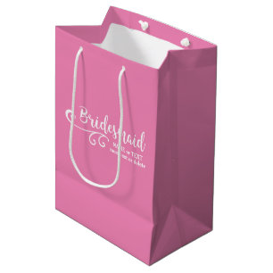 Brautjungfer Hochzeitsgeschenk Name oder Monogramm Mittlere Geschenktüte