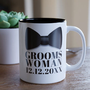 Brautjungfer Hochzeitsgeschenk Smoking Fliege Zweifarbige Tasse