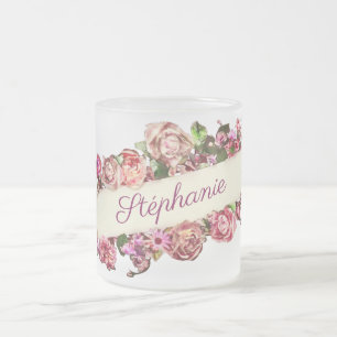 Brautjungfer im vintage Stil mit Blumenmuster indi Mattglastasse