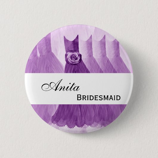 BRAUTJUNGFER individueller Name Button (Vorderseite)