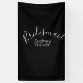 Brautjungfer Junggesellinnenabschied Name modern Banner (Vertikal)