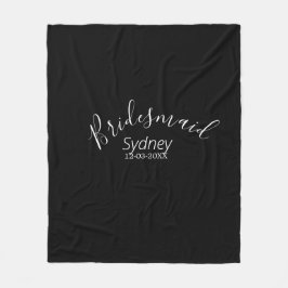 Brautjungfer Junggesellinnenabschied Name modern  Fleecedecke