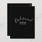 Brautjungfer Junggesellinnenabschied Name modern Postkarte (Vorne/Hinten)