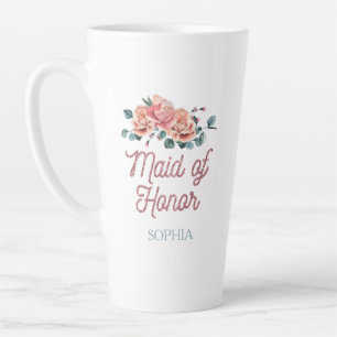 Brautjungfer-Kaffeetasse mit Vintage-Hochzeitsblum Milchtasse