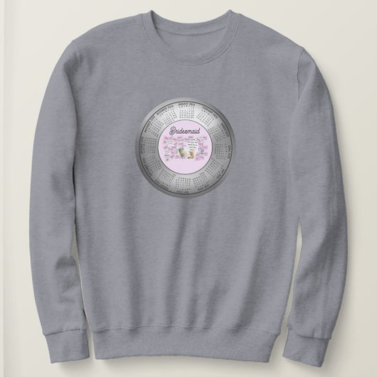 Brautjungfer Kalender 2026 Sweatshirt (Design vorne)