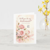 Brautjungfer Karte (Gelbe Blume)