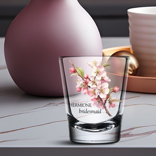 Brautjungfer Kirschblüte Schnapsglas