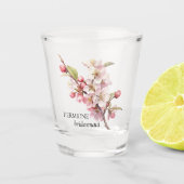 Brautjungfer Kirschblüte Schnapsglas (Vorderseite)