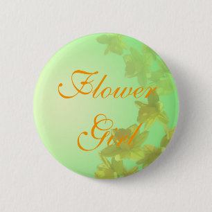 Brautjungfer Knopf, gelbe Tulpenblumen Button