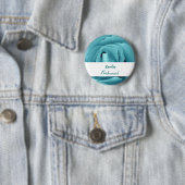 BRAUTJUNGFER Knopf mit AQUA BLAUER Rose V03 Button (Beispiel)
