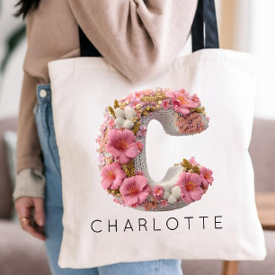 Brautjungfer Kokette Blumen-Buchstabe C Benutzer Tragetasche
