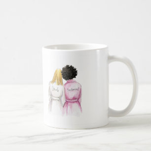 Brautjungfer? Lange blonde Braut DK kräuselt Kaffeetasse