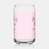 Brautjungfer lila Name Datum rosa Pastell Brautjun Dosenglas (Rechts)