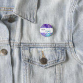 BRAUTJUNGFER lila und blaue Blumen-Blumenblätter Button (Beispiel)