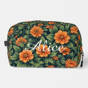 Brautjungfer-Make-up-Tasche mit besticktem Namen Waschbeutel