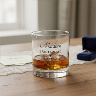 Brautjungfer Maßgeschneiderter Personalisierter Na Whiskyglas