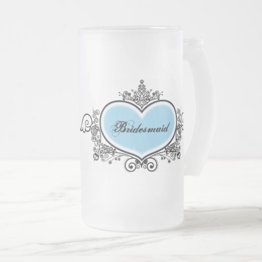 Brautjungfer Mattglas Bierglas (VorderseiteRechts)