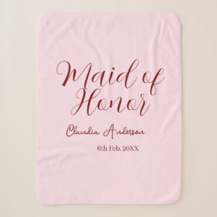 Brautjungfer mauve name datum pink pastell hochzei sherpadecke