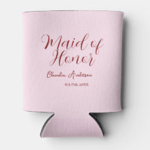 Brautjungfer mauve Name Datum rosa Pastell Braute