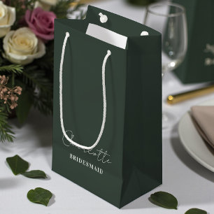 Brautjungfer Minimalistischer Schriftzug Lunargr Kleine Geschenktüte