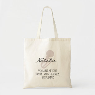 Brautjungfer   Moderne minimalistische Schrift Bac Tragetasche