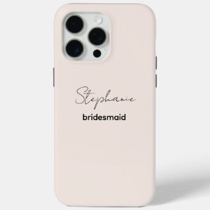 Brautjungfer Moderne minimalistische Schrift Blu Case-Mate iPhone Hülle