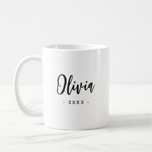 Brautjungfer Modernes Tassengeschenk   Schwarz Wei Kaffeetasse