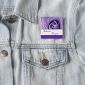 BRAUTJUNGFER Name-Lavendel-lila Rose Button (Beispiel)