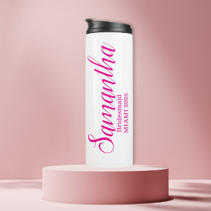 Brautjungfer Name Rosa individuell Thermosbecher