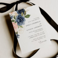 Brautjungfer Navy Botanische Blumige Hochzeit