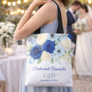 Brautjungfer Navy Royal Blau Elfenbein Hochzeit Tasche