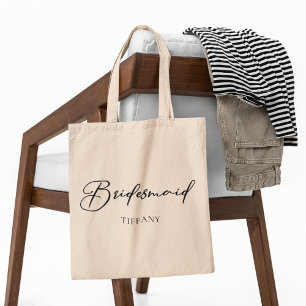 Brautjungfer Personalisiert Chic Minimalistisch Ho Tragetasche