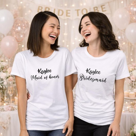 Brautjungfer Personalisiert  Tri-Blend Shirt