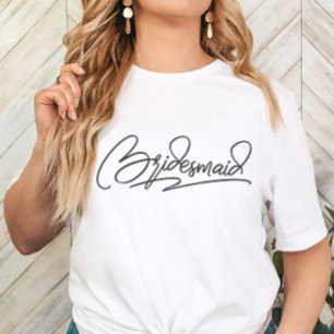 Brautjungfer Personalisierter Name Hochzeitsgesell Tri-Blend Shirt