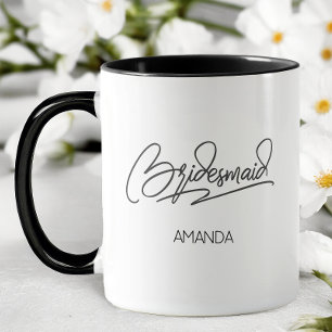 Brautjungfer Personalisierter Name Tasse