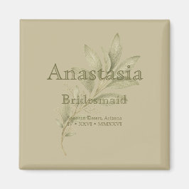 Brautjungfer Personalisiertes Shotglas Magnet